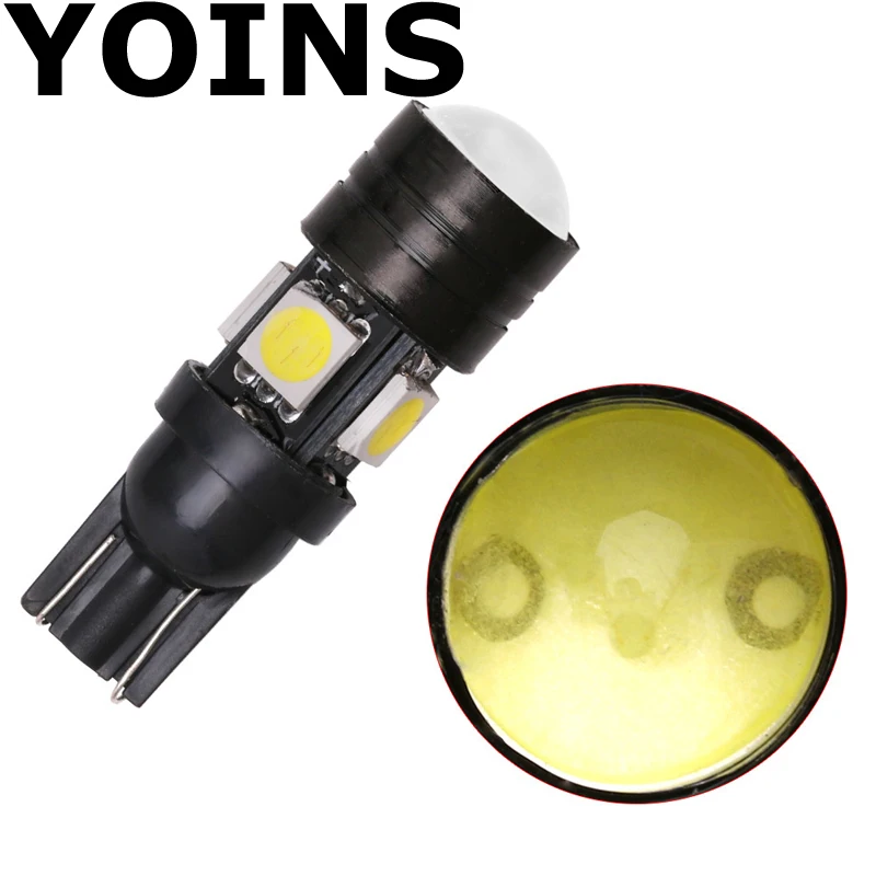

1pcs Super Bright T10 W5W LED Car Bulb Auto Parking Reverse Lamp With Projector Lens white red pink yellow crystal blue green