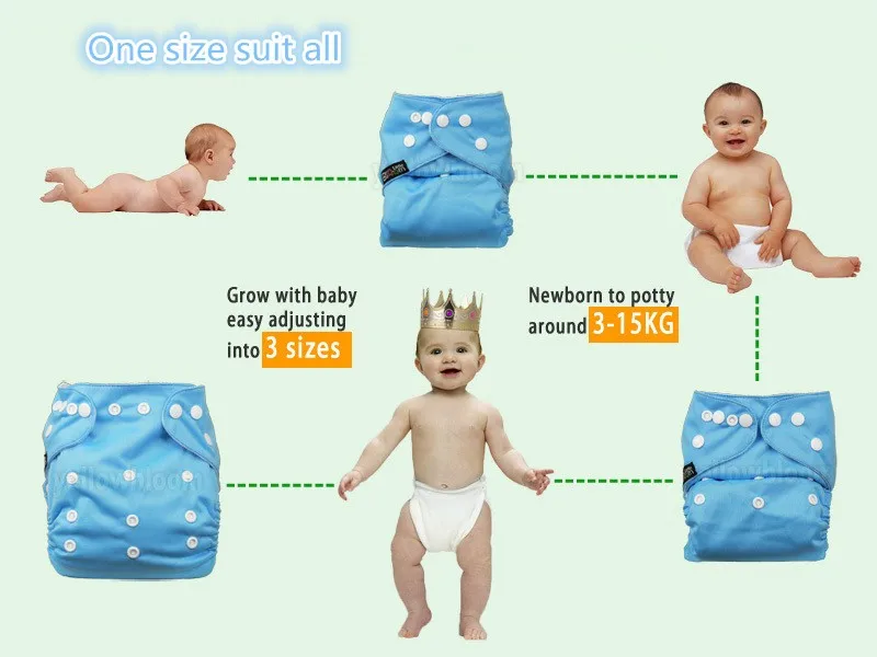 Многоразовые пеленки для малыша, тканевый подгузник, мягкая ткань, моющийся Размер, регулируемый Fraldas, зимняя летняя версия
