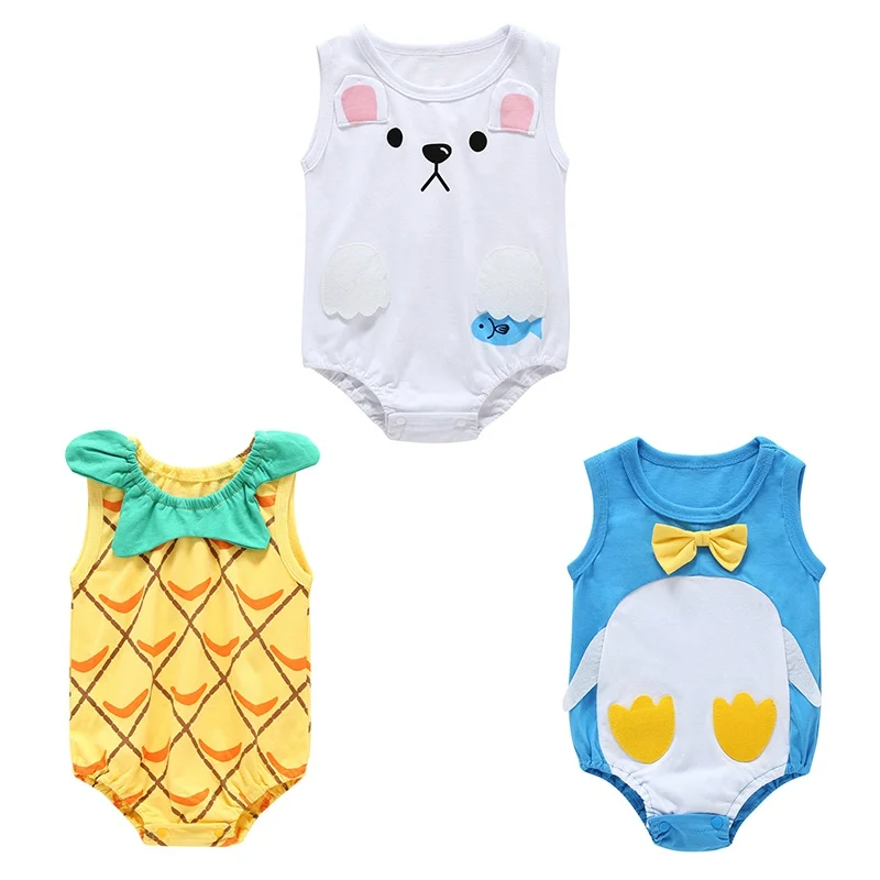 Baby Boy Girl Rompers Newborn Baby Clothes For 3-12M girl boy Cotton Sleeveless Jumpsuit Baby Outfits ClothesY M