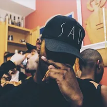 Весенне-летняя бейсбольная кепка, шапки для мужчин и женщин, для любителей гольфа, остроконечная Кепка, корейская пара, ulzzang, надпись, SAD, хип-хоп кепка, casquette homme