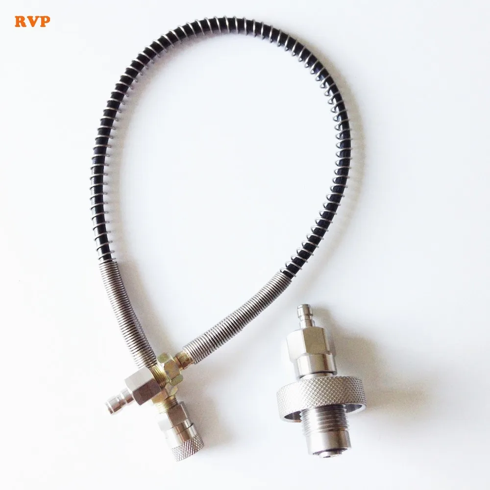 

300Bar Din Station With Male Plug and High Pressure Nylon Hose Full Spring Strength 53cm Long 4500psi Working Pressure