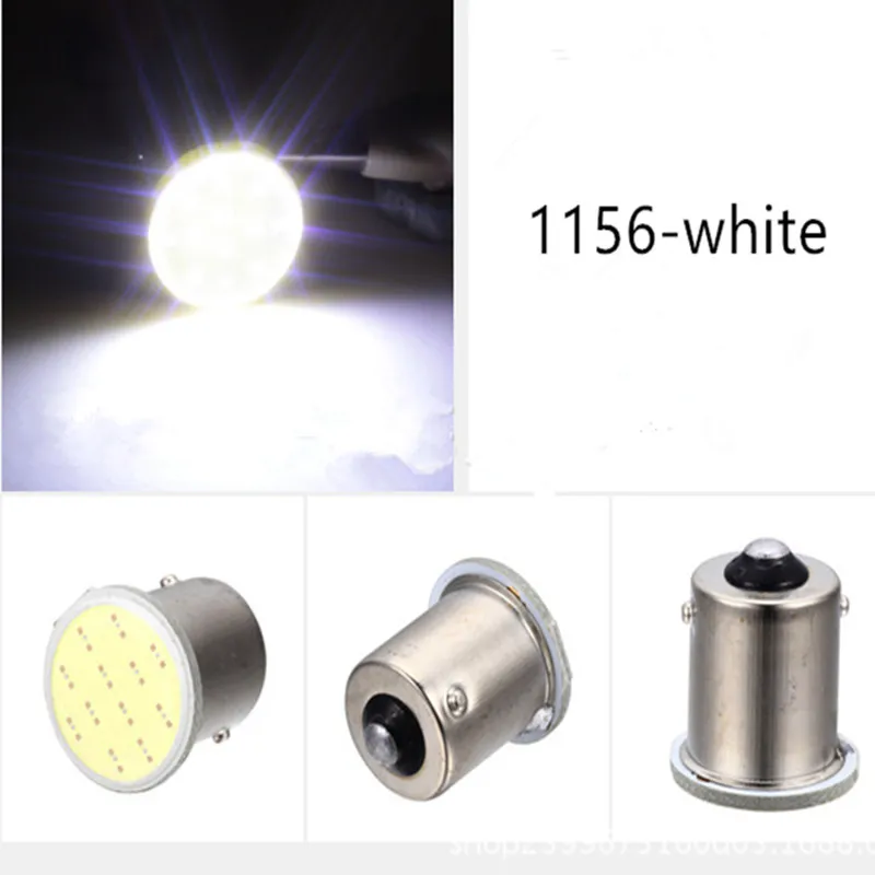 1x P21W 1157 Bay15d 1156 P21W светодиодный Поворотная сигнальная лампа COB Автомобильный интерьер светильник парковки заднего вида фонарь стоп-сигнала супер яркий 12V - Испускаемый цвет: 1PC