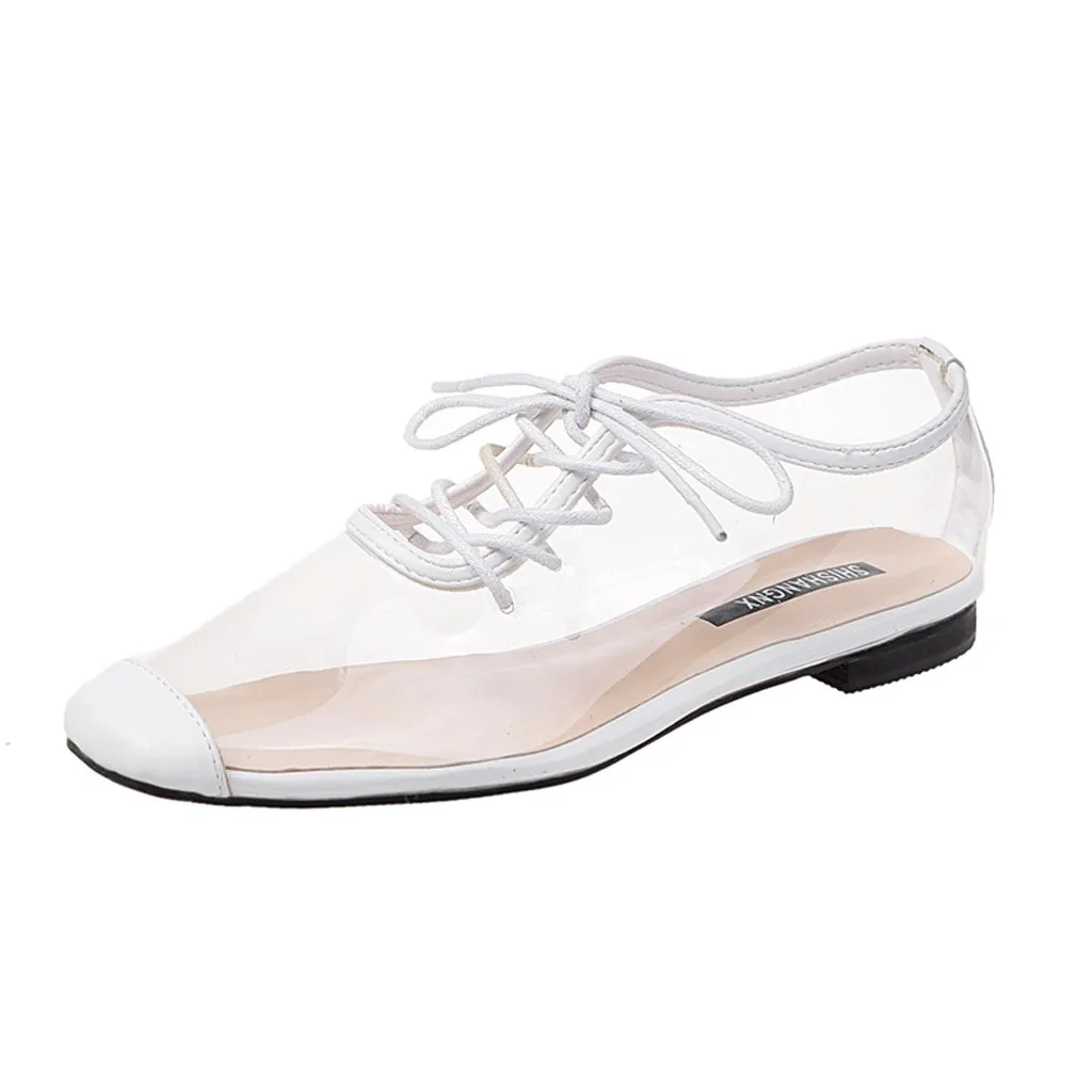 

Fashion Ladies Low Heel Transparent Square Shoes 2019 New Summer Style Jelly Shoe Girl Non Sandals Temperament Casual Shoes #5