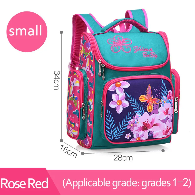 Школьные рюкзаки для девочек-подростков, вместительная школьная сумка с принтом для девочек, детские школьные сумки, водонепроницаемый детский рюкзак - Цвет: rose rde samll