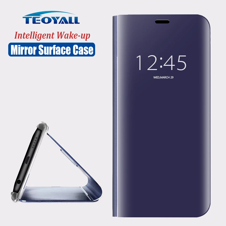 

TeoYall Mirror Case for Samsung Note 8 9 Case Samsung Galaxy A7 A8 2018 Case on Samsung S8 S9 Plus S10 Lite Flip Cover Protector