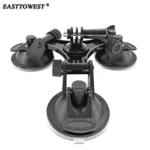 Gopro Accessories Car Windshield Triple Vacuum Suction Cup Fat Gecko Mount for Xiaomi Yi GoPro Hero 4 3 SJ4000 SJ5000 SJ7000