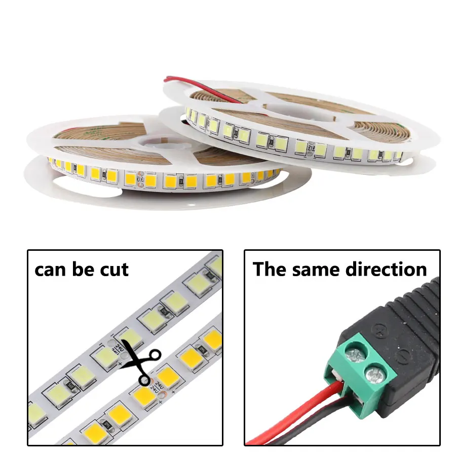 DC 12 В 24 В PC 5054 Светодиодная лента светильник 5 м 120 светодиодный/м гибкий светодиодный светильник полоса светильник s 12 24 В Вольт-диод светодиодный полоса водонепроницаемый белый теплый