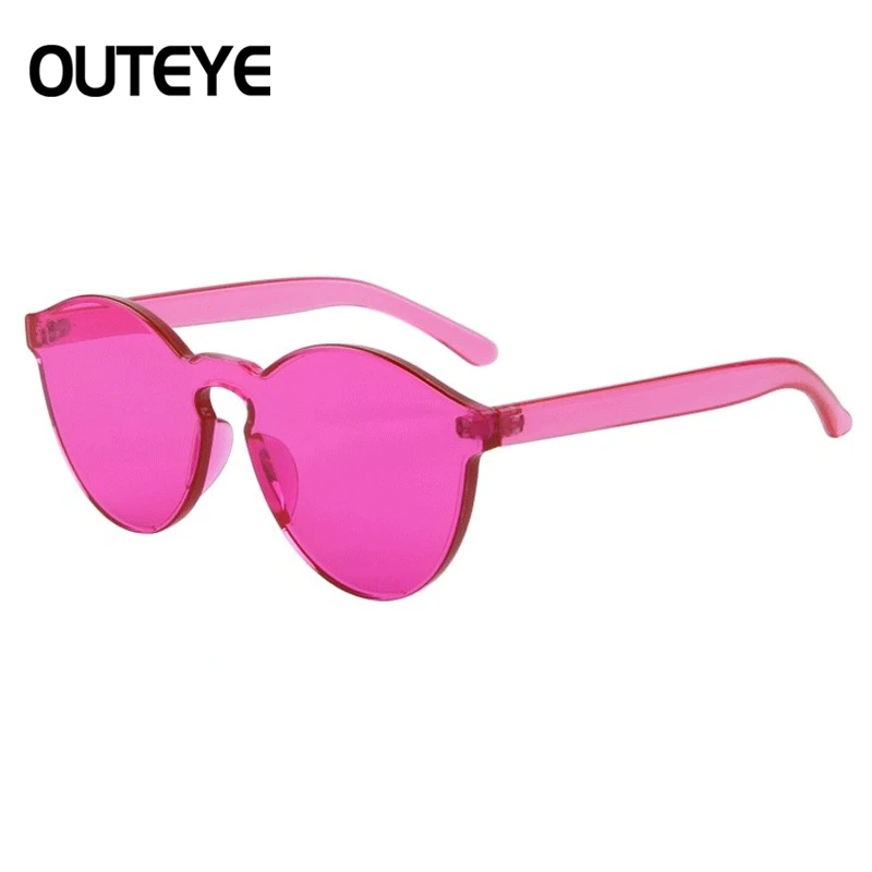 

Fashion Women Flat Sunglasses Luxury Brand Designer Sun glasses Integrated Eyewear Candy Color UV400 Sunglasses feminino