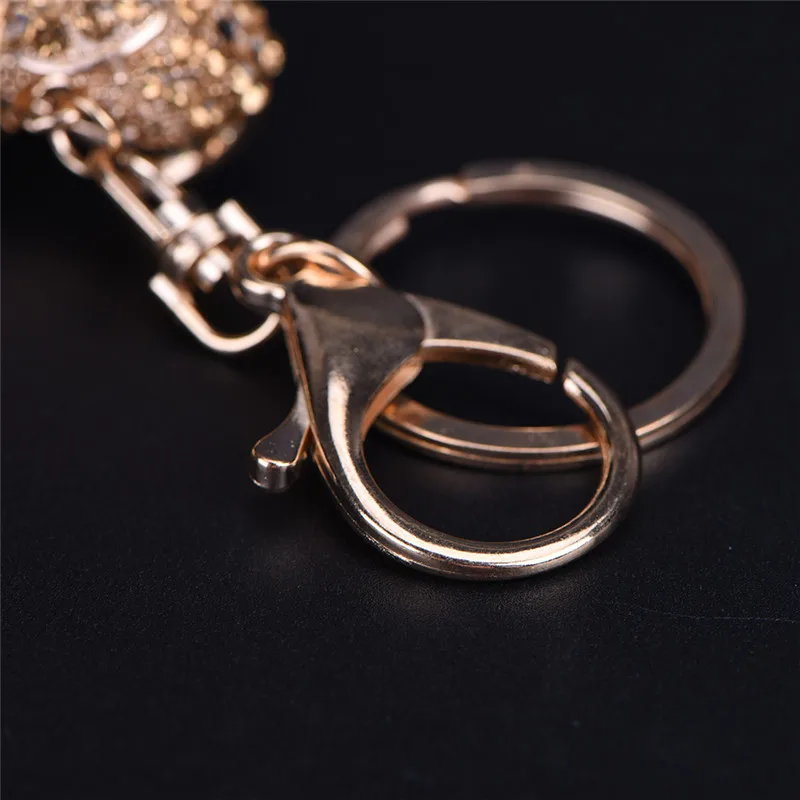 Bling Crystal Dog брелок для ключей в виде таксы кошелек подвеска автомобильный