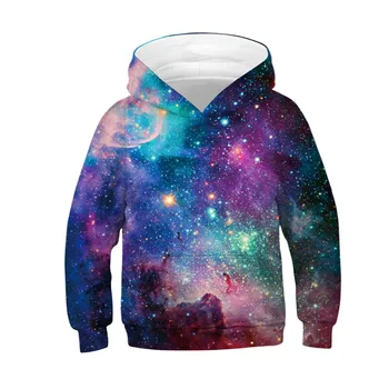 

2019 Brand Kids 3D Print Star Digital Print Sweatshirts Boys Girls Hoodies Sweaters Children Teenage Cotton Sport Tops Clothes