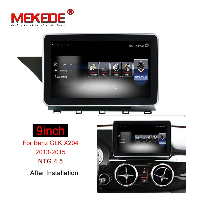 MEKEDE HD 3GB ram+ 32GBROM для Benz GLK Class X204 2008~ Android 7,1 автомобильный dvd-плеер gps аудио авто стерео Мультимедиа - Цвет: NTG 4.5