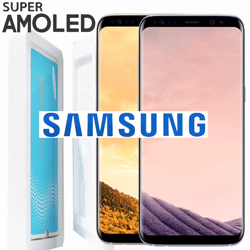 

Original LCD For Samsung Galaxy S8 S8 plus G950 G950F G955fd G955F G955 Burn-in Shadow Lcd Display With Touch Screen Digitize