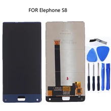 6.0 "תצוגה עבור Elephone S8 LCD צג מגע מסך עצרת תיקון חלקים + כלים עבור Elephone S8 נייד טלפון