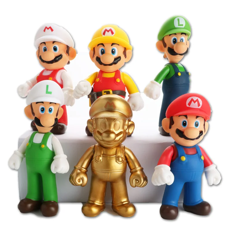 Super Mario Bros Luigi Mario Action Figure PVC Super Mario Figure Model Doll 13cm Figure Toys For Children Kids Toy