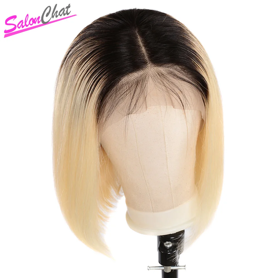 

Solonchat 13X4 Lace Front Human Hair Wigs Colored Remy Hair Wigs For Black Women Brazilian 613 Full Bob Lace Front Wig
