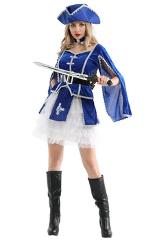 

Deluxe Halloween Sexy pirate Costumes Adult Women Queen Carnival Party Cosplay Fancy Dress