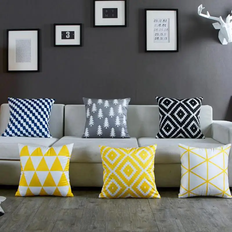 الشمال ببساطة هندسية وسادة ديكور المنزل الأسود والأبيض مخطط الماس نمط كرسي مكتب هلام وسادة Almofadas الفقرة أريكة الشمال ببساطة هندسية وسادة ديكور المنزل الأسود والأبيض مخطط الماس نمط كرسي مكتب هلام وسادة Almofadas الفقرة أريكة