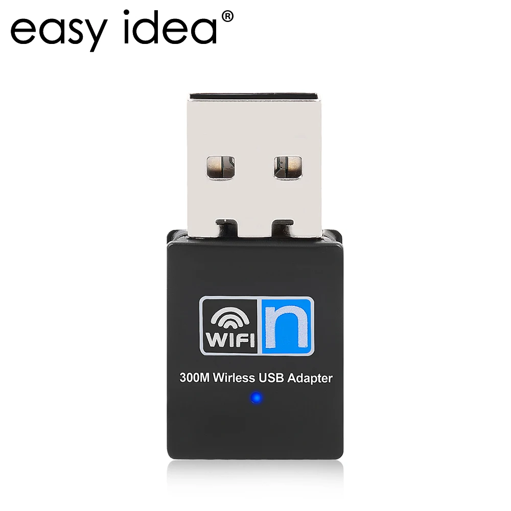

EASYIDEA 300Mbps Wifi Adapter 2.4G USB Mini Wifi Receiver Dongle 802.11b/n/g Ethernet Network Card For Computer Desktop