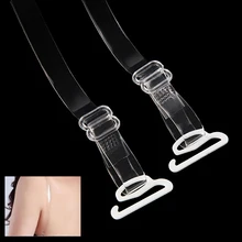 1 пара Прозрачный женский металлический бюстгальтер на застежке ремень эластичные силиконовые лямки бюстгальтера регулируемое белье Слинг