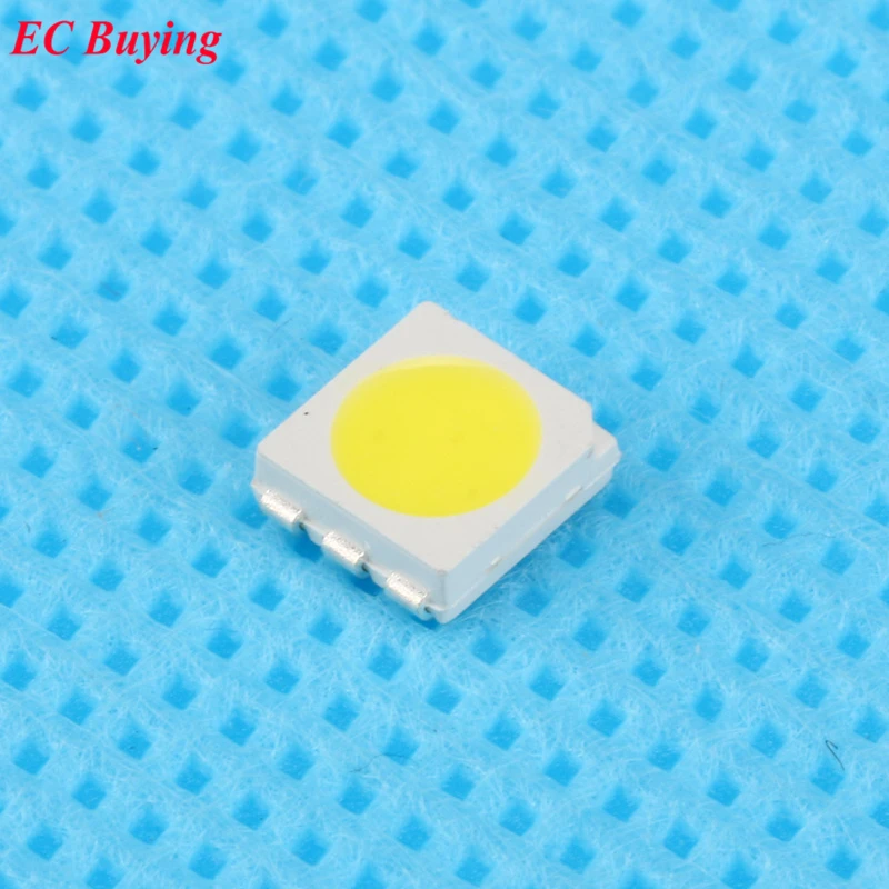 50 шт. Ультра яркий 5050 LED SMD белый Чип поверхностного монтажа 20мА светоизлучающий