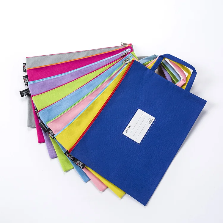 

Explosion A4 Portable Student Subject Classification Oxford Bracelet Waterproof Document Bag Colour Information Receiving Bag