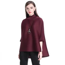 Модные складные новые сексуальные водолазки рукав летучая мышь футболки женские