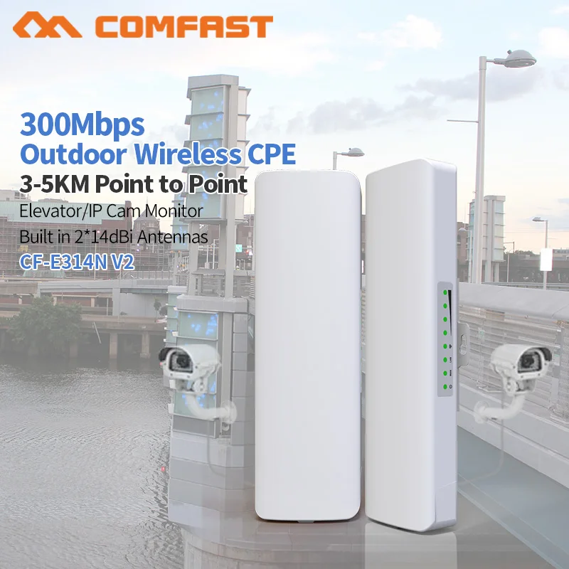 

2pcs 3-5KM Long Range Wifi Transmission Outdoor Wireless CPE Bridge Wifi Access Point Repeater 14dBi Wifi Antenna Nanostation