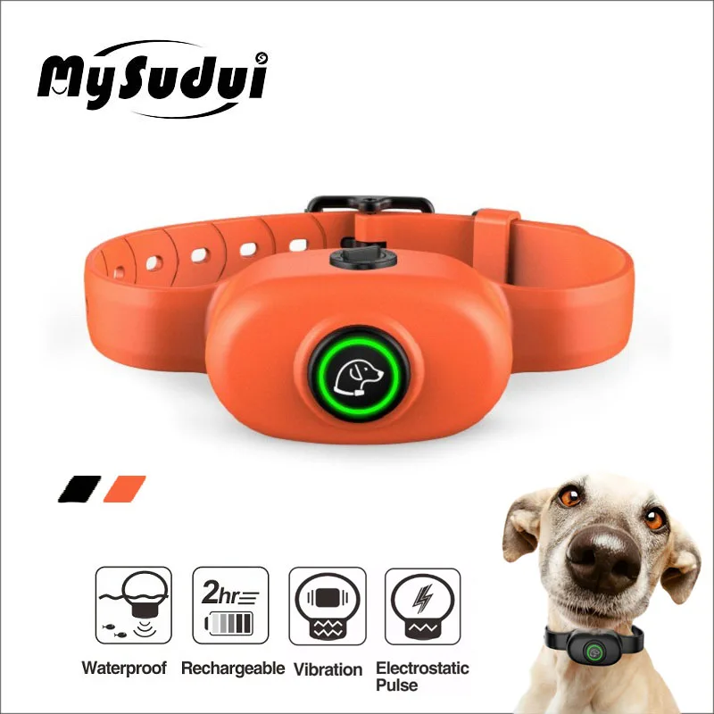 

Anti Bark Dog Training Collar Pet Electric Shock Anti Barking Training Devices Collars For Dogs Waterproof Rechargeable Trainer