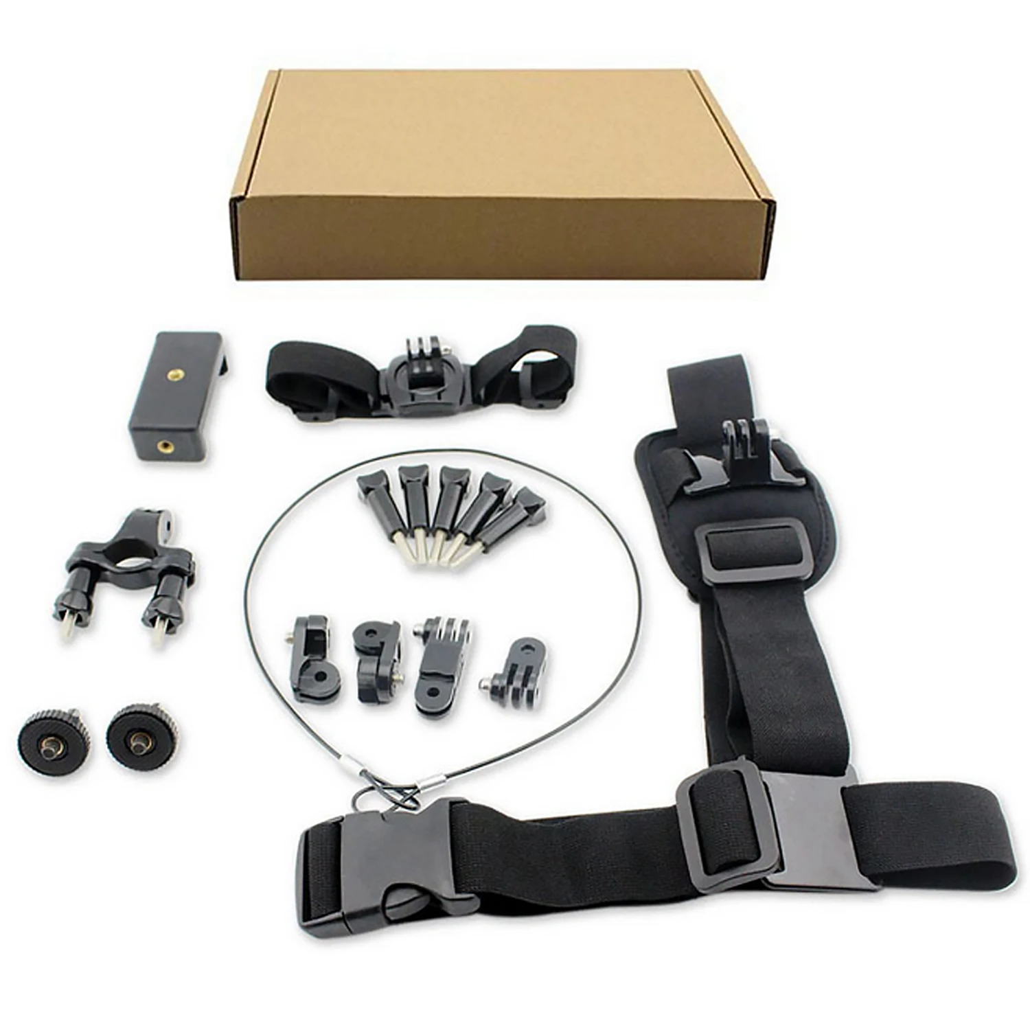 Gosear 16 шт. полный Велоспорт езда аксессуары комплект для Gopro 3 4 5 Xiaomi Yi sony GitUp спортивные Экшн камеры телефоны