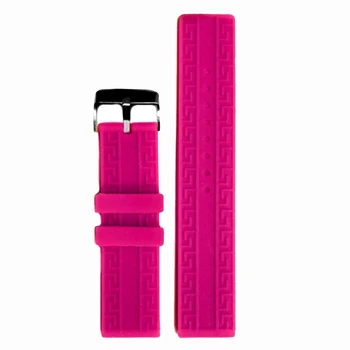 

20mm Magenta Color Silicone Jelly Rubber Ladies Watch Band Straps WB1064J20JB