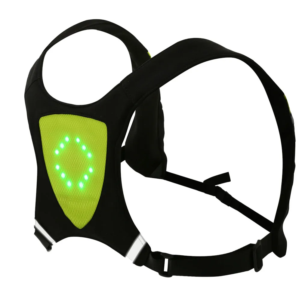 Cycling Bicycle Vest LED Wireless Safety Turn Signal Light Vest for Bicycle Riding Night Warning Backpack Guiding Light#g4