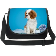 Повседневная Подростковая сумка через плечо для девочек с принтом милая собака мопс сумки-мессенджеры для студентов детские повседневные холщовые женские сумки