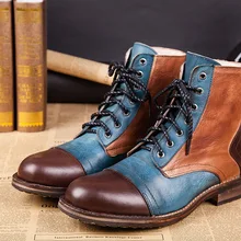Мужские ботинки мужская обувь из искусственной кожи на шнуровке ботильоны мужские зимние ботинки на низком каблуке размеры 38-46