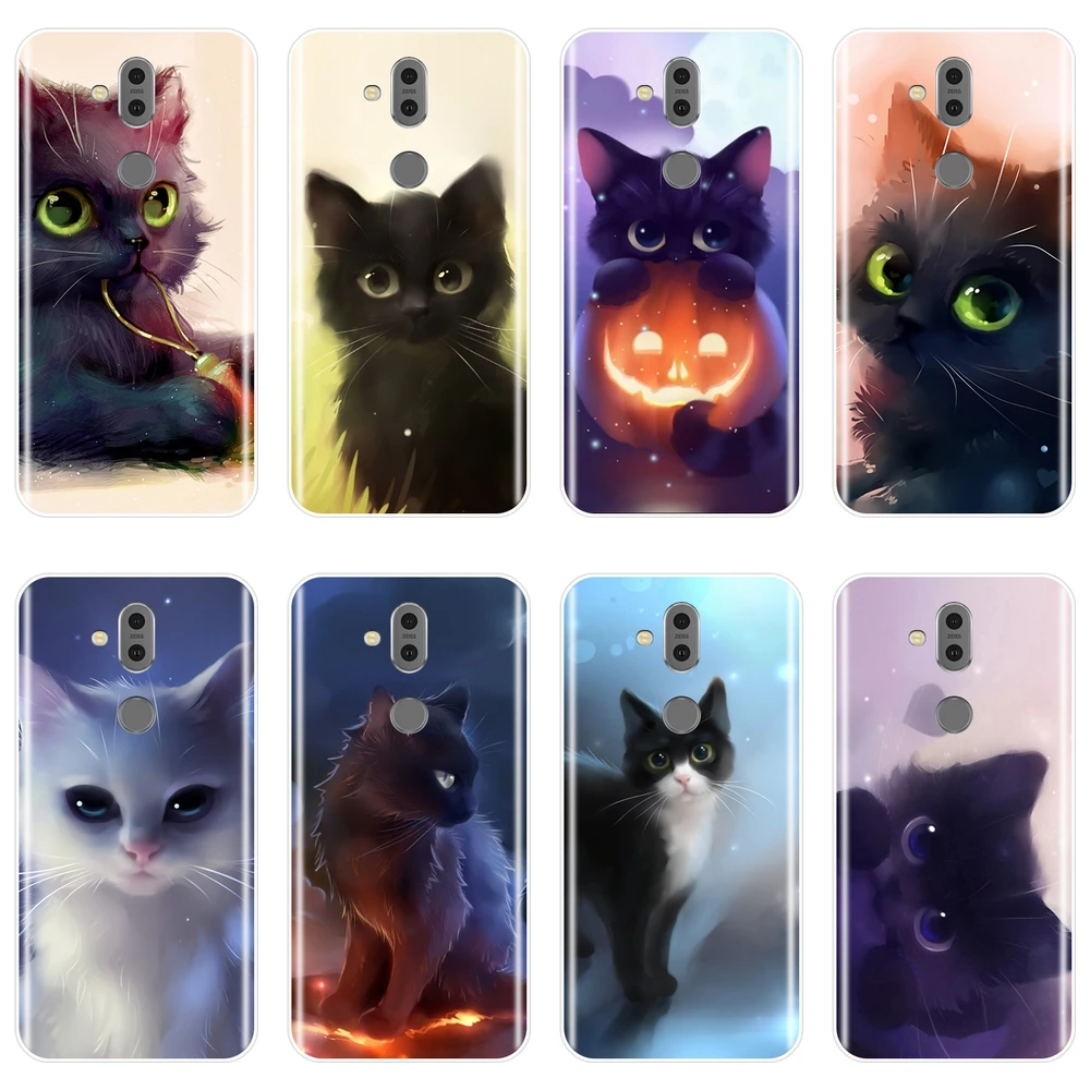 

Silicone Phone Case For Nokia 2.1 3.1 5.1 6.1 7.1 Plus Cute Cat Cartoon Soft Back Cover For Nokia 7.1 6.1 5.1 3.1 2.1