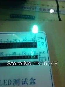 

3mm Round Super Bright cyan Water Clear LED Light Diode 6000mcd without edge
