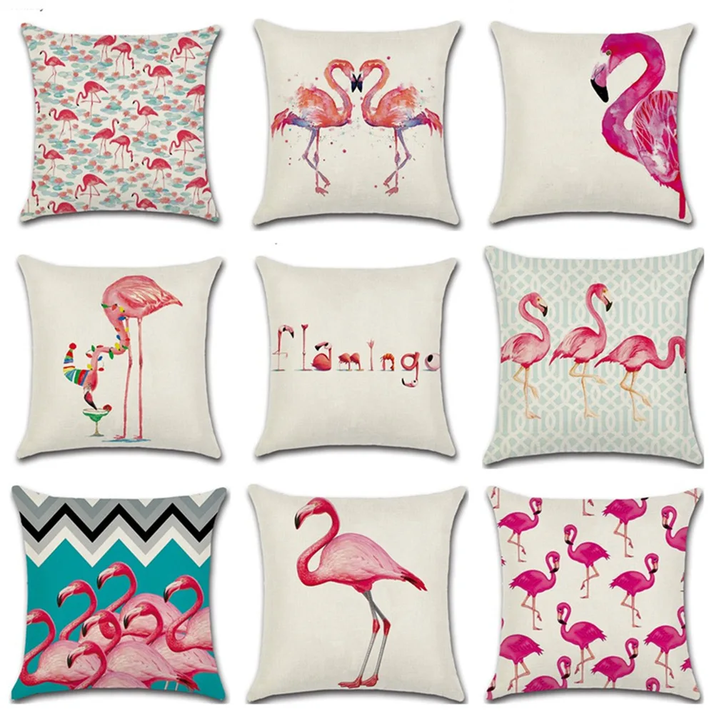 Cushion Cover Mermaid Sequin Flamingos Decorative Covers Color Changing Reversible Pillow For Sofa | Дом и сад