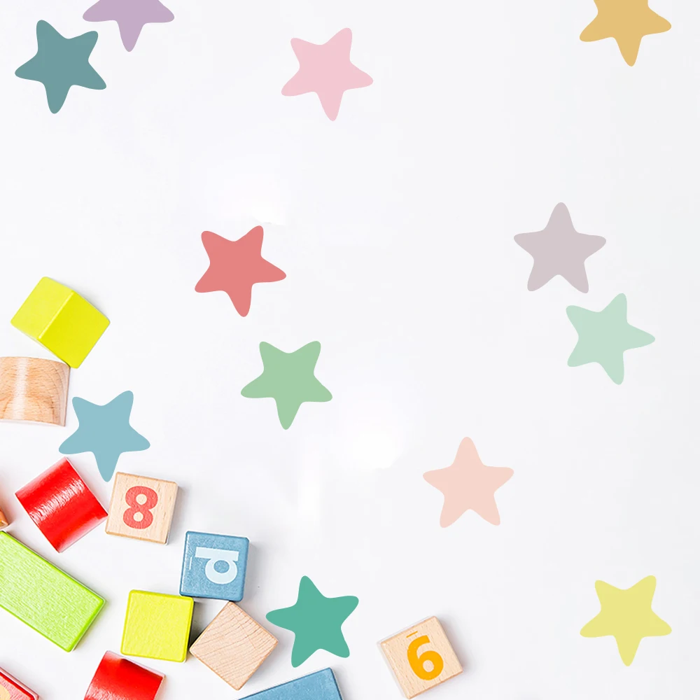 

Funlife DIY Star Wall Stickers Five-pointed Star Removable PVC Home Wall Decals For Living Room Ceiling Decoration PA108
