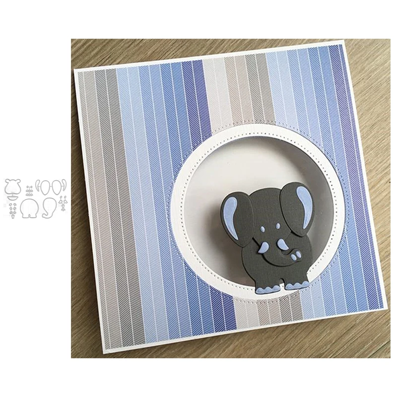 

Elephant Hippo Animal Metal Cutting Dies for Scrapbooking Paper Craft Embossing Die Card Making Stencils New 2019