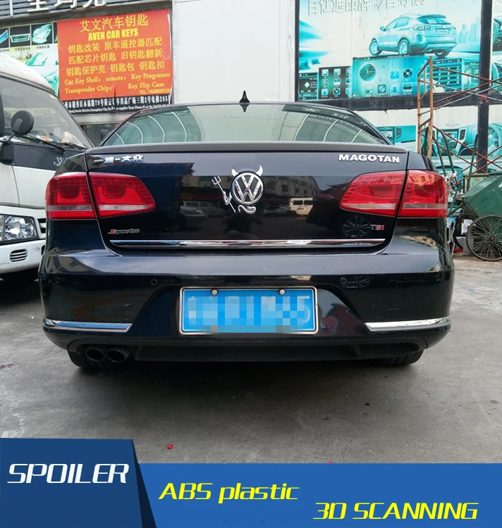 

For North VW passat B7 Spoiler ABS Material Car Rear Wing Primer Color Rear Spoiler For Volkswagen passat B7 Spoiler 2013-2015