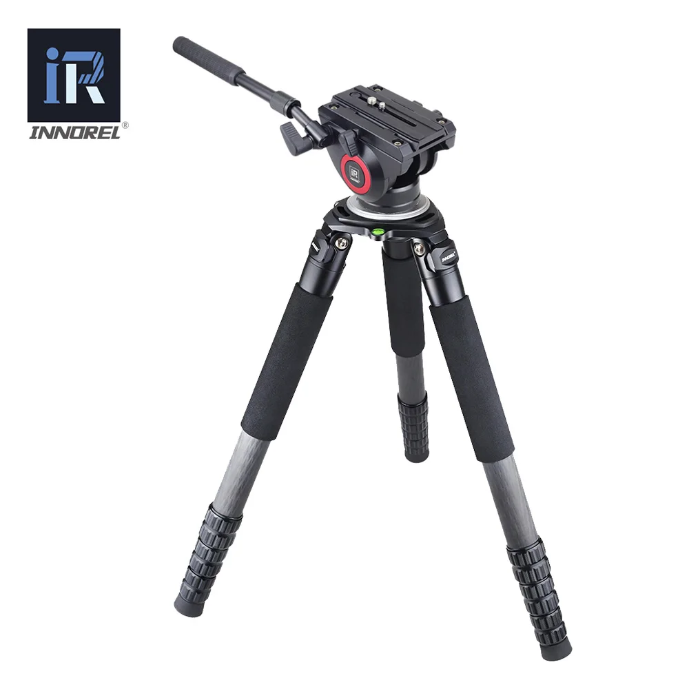 RT90C Carbon Fiber fluid head video Tripod professional Birdwatching