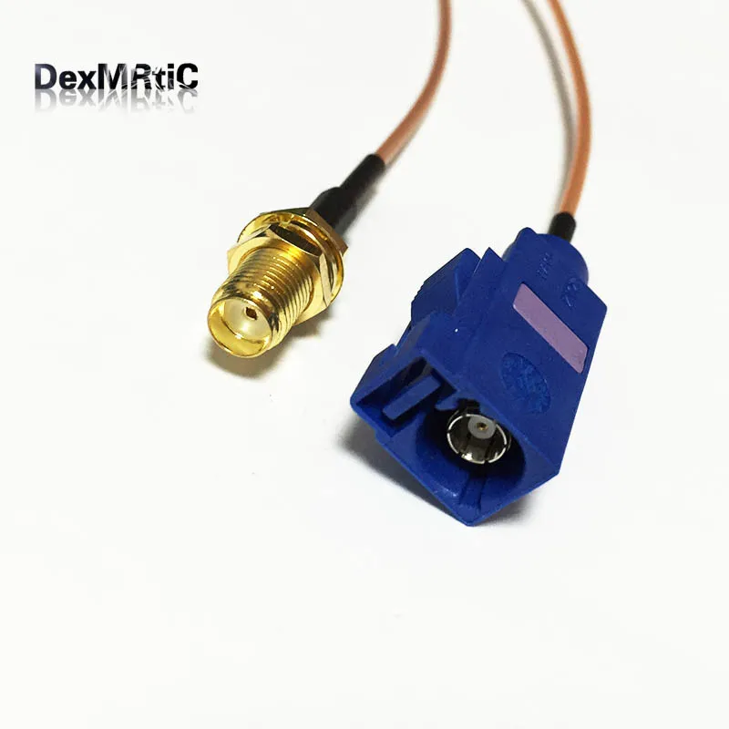 

New SMA Female Jack nut Switch FAKRA C female pigtail cable RG178 Wholesale 15CM 6" for GPS Navi