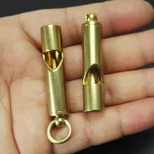Твердый латунный свисток Брелок EDC аварийный брелок безопасности Sleutelhanger для кемпинга пеших прогулок на открытом воздухе спортивные инструменты