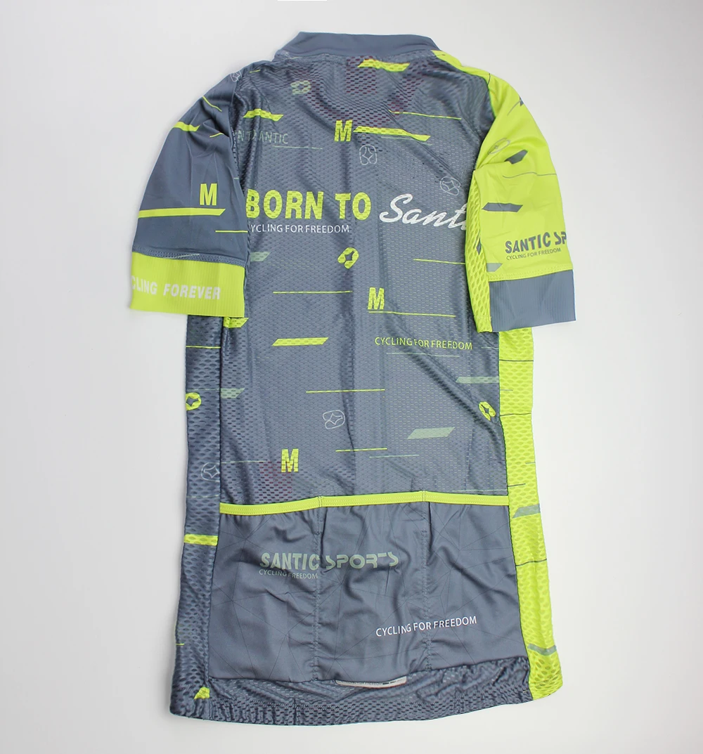 2018 Santic Cycling Jersey Sets Men Clothing Mesh Bib Bike Outdoor Jersey Breathable Short Sleeve Sets Ropa Ciclismo Maillot Set (3)