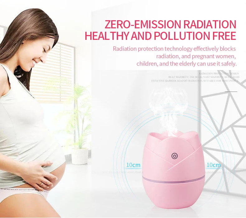 EXPED SMART New rose USB mini air humidifier small car air purifier creative models