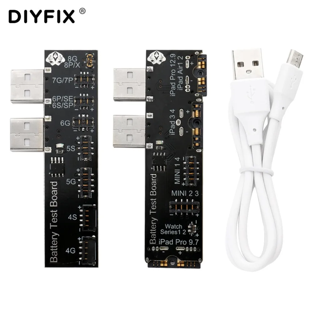 DIYFIX тестер батареи для iPhone X 8 8P 7 7P 6 6P 6S 6SP 5 5S 4 4S для iWatch S1 S2 для iPad Проверка батареи ключ Ясный цикл