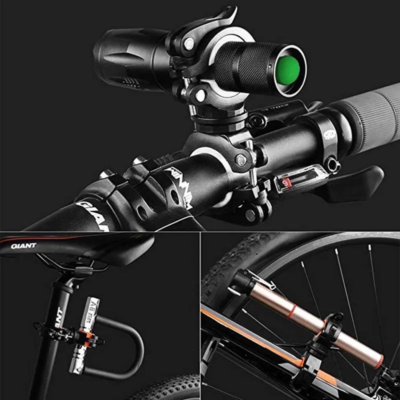 Держатель для фонаря BicycleFlash 10 см металлический держатель зажим с поворотом на 360