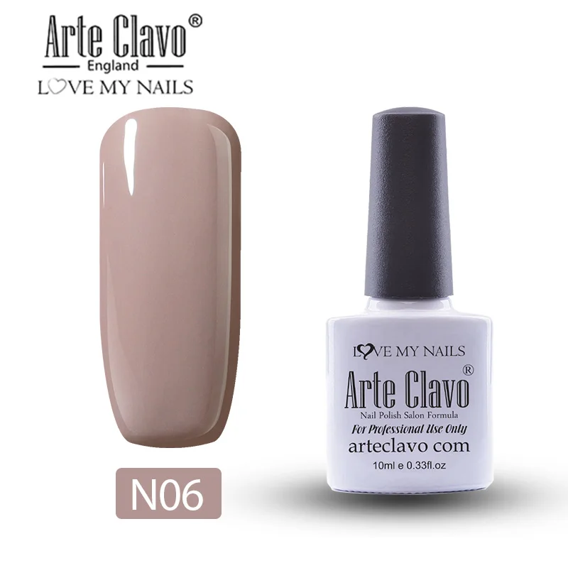 Arte Clavo основа и верхнее покрытие матовый топ гель лак для ногтей 10 мл Прозрачный впитывающий праймер гель лак для ногтей маникюр телесный розовый - Цвет: N06
