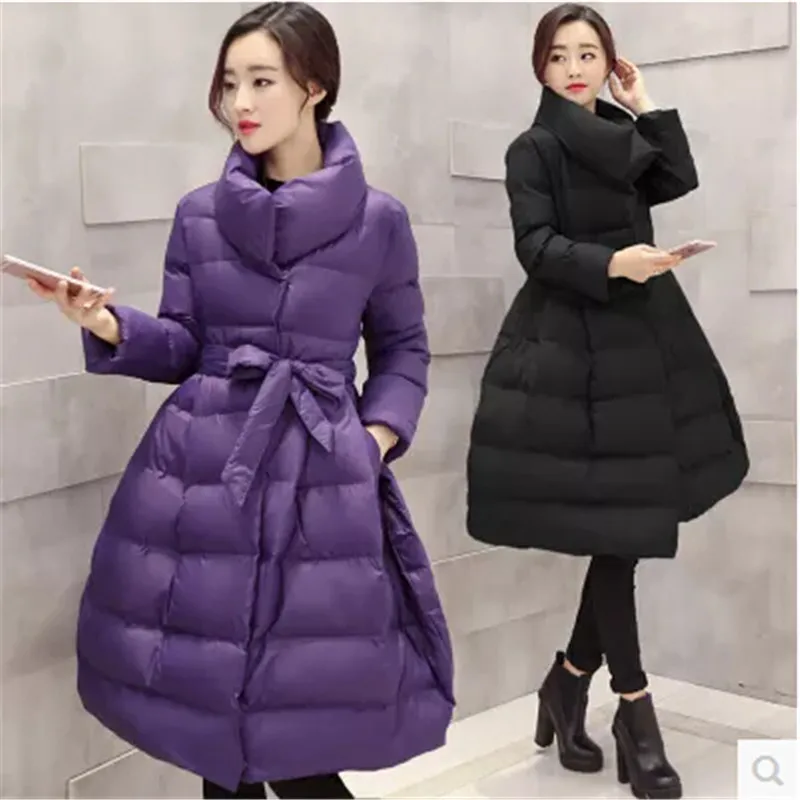 Mew, стильное зимнее пальто, пуховик, женская зимняя куртка, длинная, толстая, стоячий воротник, высокое качество, гагачий пух, хлопок, теплое пальто, BN1187