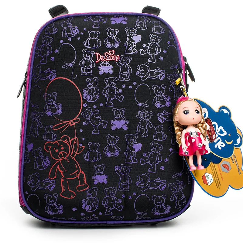 

Delune 2019 Bear Pattern School Bags For Girls Boys Children Orthopedic Backpacks 4-036 Multi-layer Backpack Mochila Infantil