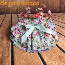 Детская одежда из хлопка с цветочным принтом pp Брюки для девочек Новорожденные цветочный принт хлопок промах Шорты для женщин Одежда для детей [dejorchicoco]